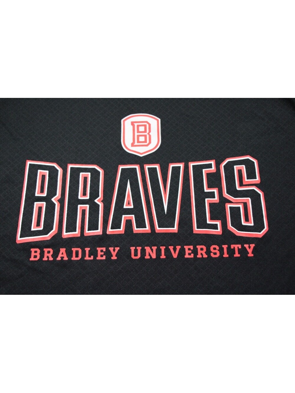Bradley University Braves T-Shirt XL Black Shirt Russell Athletic Polyester